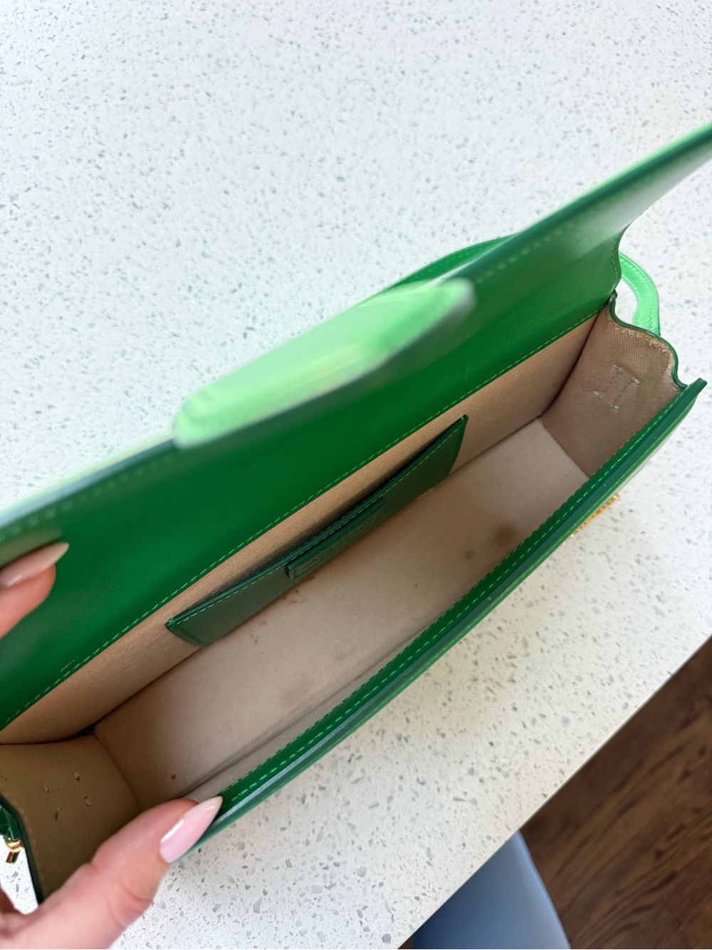 Jacquemus Long Le Bambino Leather Shoulder Bag – Green - Picture 6 of 6
